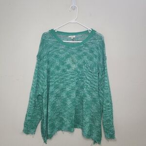 Women's Easel Green Textuted Oversize Sweater Sz Small NWT